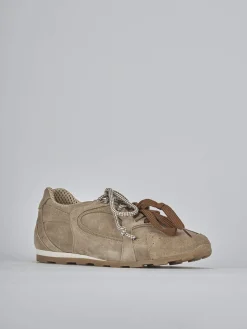 Outlet Sneakers tacco 1cm camoscio Donna Sneakers