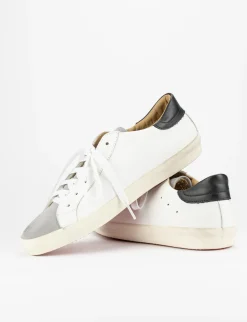 Sale Sportive fondo gomma e soletto interno in vera pelle Uomo Sneakers