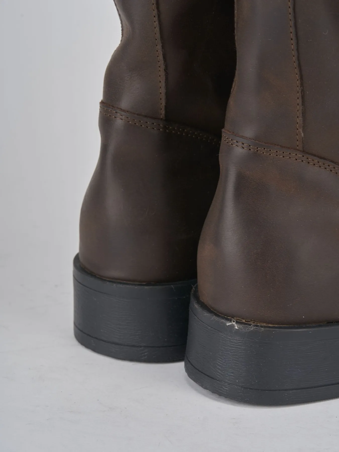 Best Stivale biker tacco 3 cm testa pelle Donna Stivali Tacco Basso