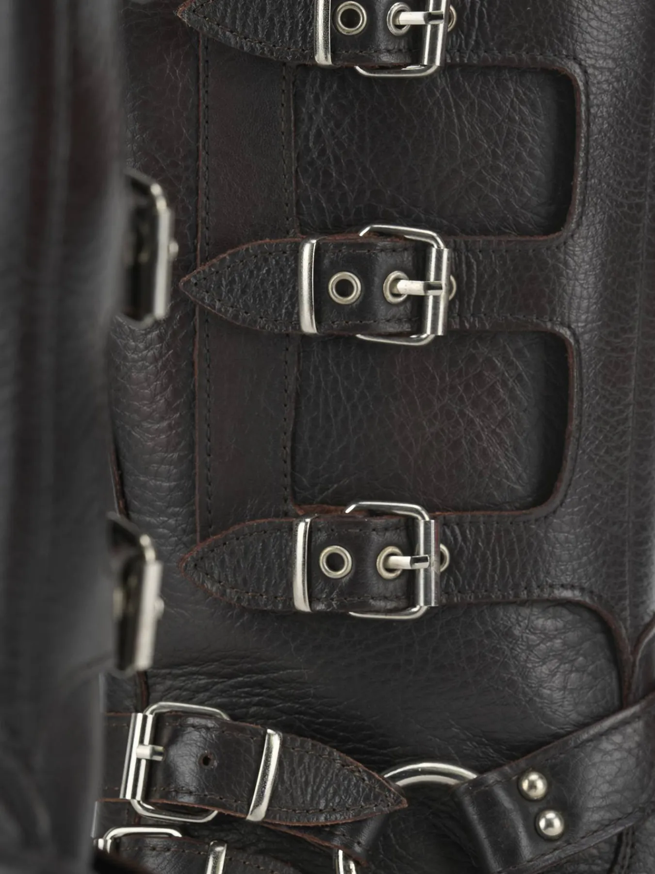 Best Stivale biker tacco 4 cm testa pelle Donna Stivali Tacco Basso