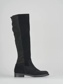 Discount Stivale elasticizzato tacco 2 cm camoscio Donna Stivali Tacco Basso