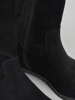 Discount Stivale elasticizzato tacco 2 cm camoscio Donna Stivali Tacco Basso