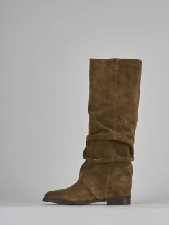 Best Stivale tacco 2 cm camoscio Donna Stivali Tacco Basso