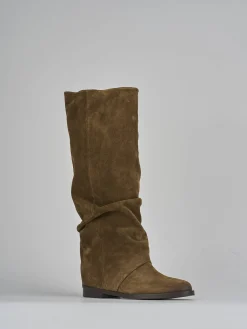 Best Stivale tacco 2 cm camoscio Donna Stivali Tacco Basso