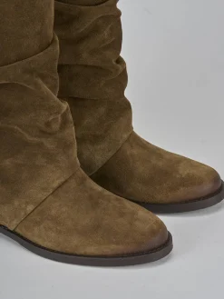 Best Stivale tacco 2 cm camoscio Donna Stivali Tacco Basso