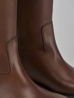 Clearance Stivale tacco 2 cm pelle Donna Stivali Tacco Basso