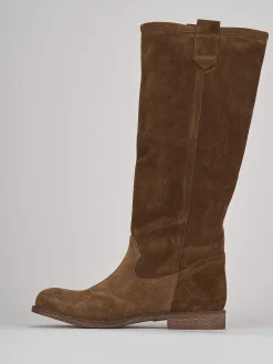 New Stivale tacco 1 cm camoscio Donna Stivali Tacco Basso