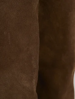 New Stivale tacco 1 cm camoscio Donna Stivali Tacco Basso