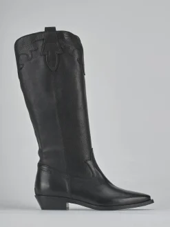 New Stivale tacco 3 cm pelle Donna Stivali Tacco Basso