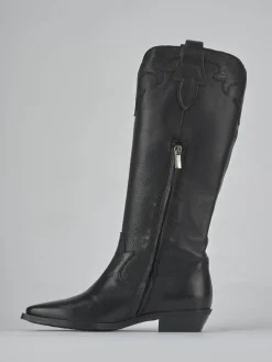 New Stivale tacco 3 cm pelle Donna Stivali Tacco Basso