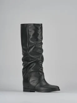 Hot Stivale tacco 2 cm pelle Donna Stivali Tacco Basso