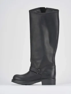 Discount Stivale tacco 2 cm pelle Donna Stivali Tacco Basso