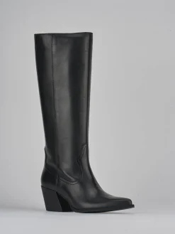 Clearance Stivale tacco 7 cm pelle Donna Stivali Tacco Alto