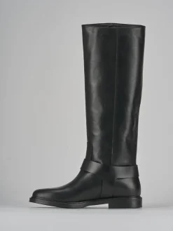 Hot Stivale tacco 2 cm pelle Donna Stivali Tacco Basso