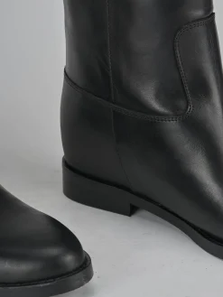 Stivale tacco 2 cm pelle Donna Stivali Tacco Basso