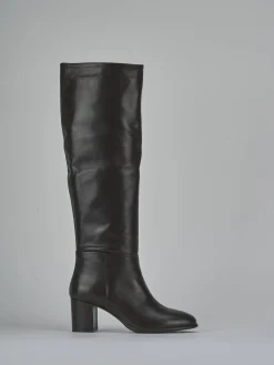 Sale Stivale tacco 5 cm testa pelle Donna Stivali Tacco Alto