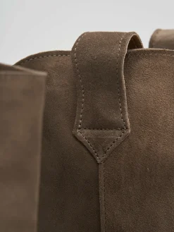 Sale Stivale texano tacco 4 cm camoscio Donna Texani