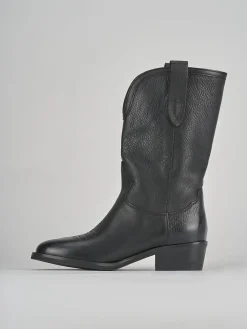 New Stivale texano tacco 4 cm pelle Donna Texani