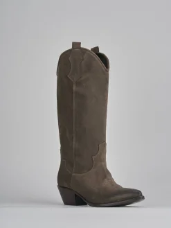 Stivale texano tacco 5 cm camoscio Donna Texani|Stivali Tacco Alto