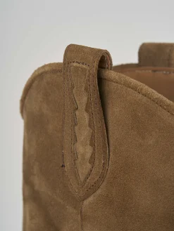 Clearance Stivale texano tacco 3 cm camoscio Donna Texani