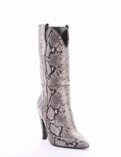 Hot stivale texano tacco 10 cm roccia Donna Texani