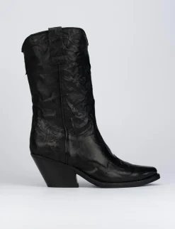 Stivale texano tacco 5 cm pelle Donna Texani