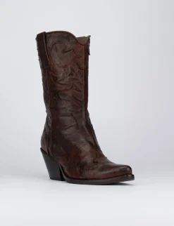 Clearance Stivale texano tacco 5 cm pelle Donna Texani