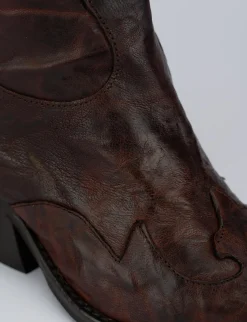 Clearance Stivale texano tacco 5 cm pelle Donna Texani