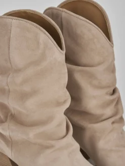 Hot Stivale texano tacco 8 cm camoscio Donna Texani|Stivali Tacco Alto