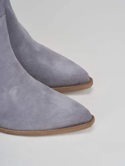 New Stivale texano tacco 7 cm camoscio Donna Texani