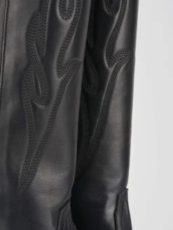 Outlet Stivale texano tacco 7 cm pelle Donna Texani