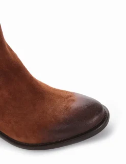 Online stivale texano tacco 2 cm cuoio Donna Texani