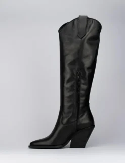 Clearance Stivale texano tacco 9cm pelle Donna Texani