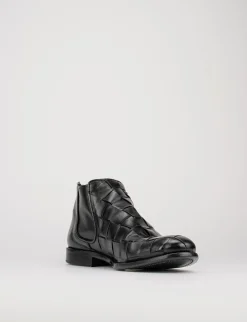 Outlet stivale tronchetto fondo cuoio e soletto interno in vera pelle. tomaia in morbida pelle Uomo Stivaletti