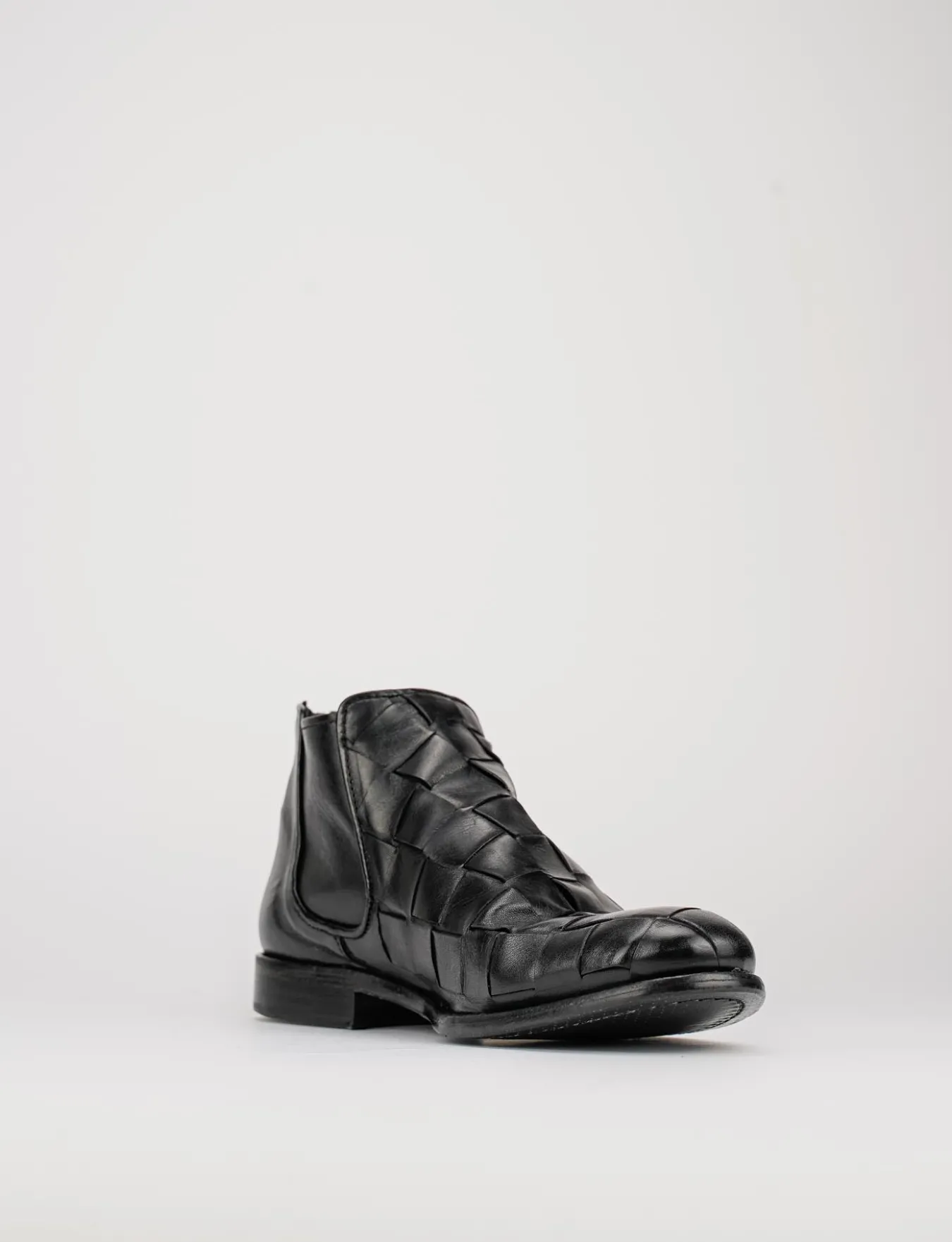 Outlet stivale tronchetto fondo cuoio e soletto interno in vera pelle. tomaia in morbida pelle Uomo Stivaletti