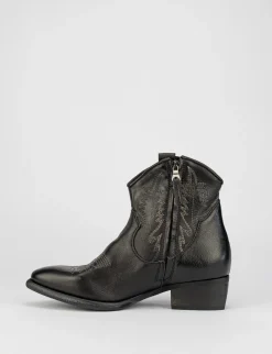 Clearance Stivale tronchetto tacco 3cm pelle Donna Stivaletti Tacco Basso