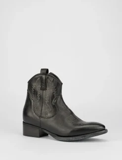 Clearance Stivale tronchetto tacco 3cm pelle Donna Stivaletti Tacco Basso