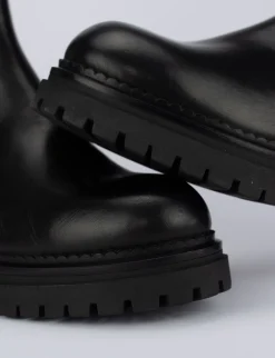 Outlet Stivale tronchetto tacco 1 cm pelle Donna Stivaletti Tacco Basso