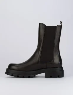 Stivale tronchetto tacco 2 cm testa pelle Donna Stivaletti Tacco Basso