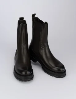 Stivale tronchetto tacco 2 cm testa pelle Donna Stivaletti Tacco Basso