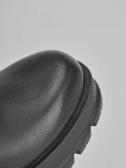 Stivale tronchetto tacco 2 cm testa pelle Donna Stivaletti Tacco Basso