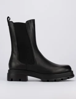 Outlet Stivale tronchetto tacco 2 cm pelle Donna Stivaletti Tacco Basso