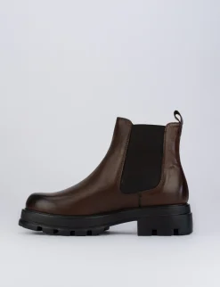 Hot Stivale tronchetto tacco 2 cm pelle Donna Stivaletti Tacco Basso