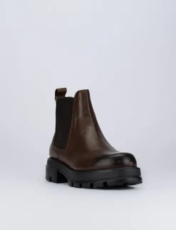 Hot Stivale tronchetto tacco 2 cm pelle Donna Stivaletti Tacco Basso