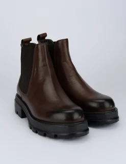 Hot Stivale tronchetto tacco 2 cm pelle Donna Stivaletti Tacco Basso