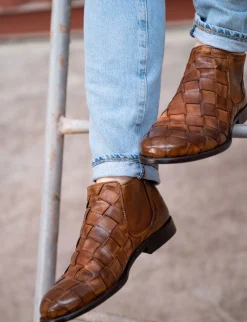 Best Stivale tronchetto tacco 1 cm testa pelle Uomo Stivaletti