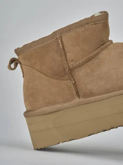 New Stivaletti camoscio Donna Stivaletti Tacco Basso