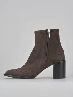 Online Stivaletti tacco 7cm camoscio testa Donna Stivaletti Tacco Alto