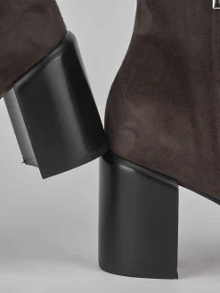 Online Stivaletti tacco 7cm camoscio testa Donna Stivaletti Tacco Alto