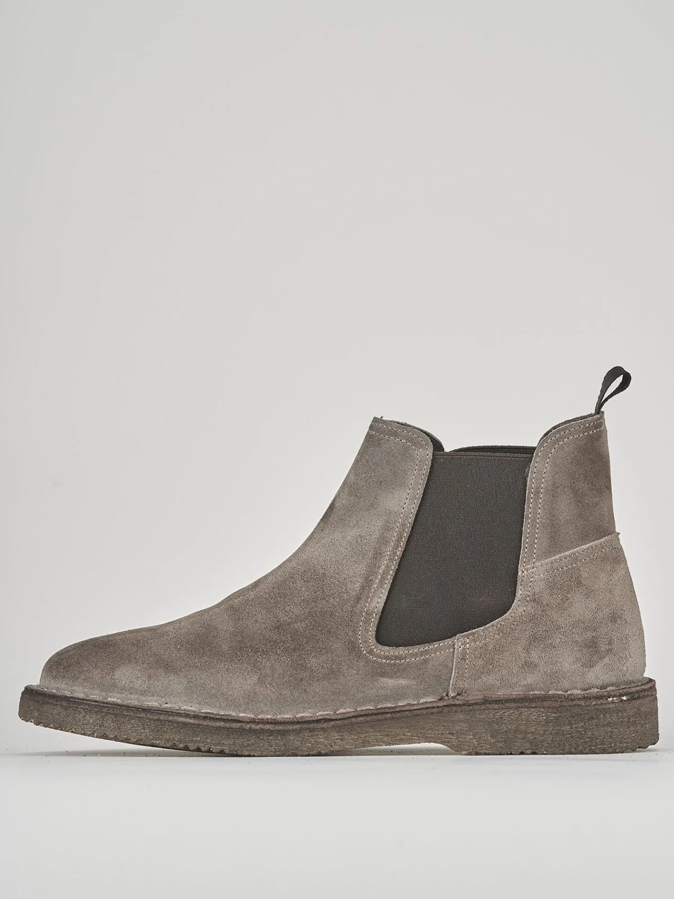 New Stivaletti tacco 1cm camoscio Uomo Stivaletti